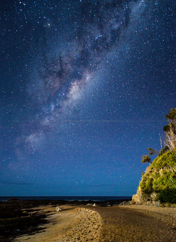 Milky Way spiral arm looking east from Malua Bay ... from the beach this time :-)